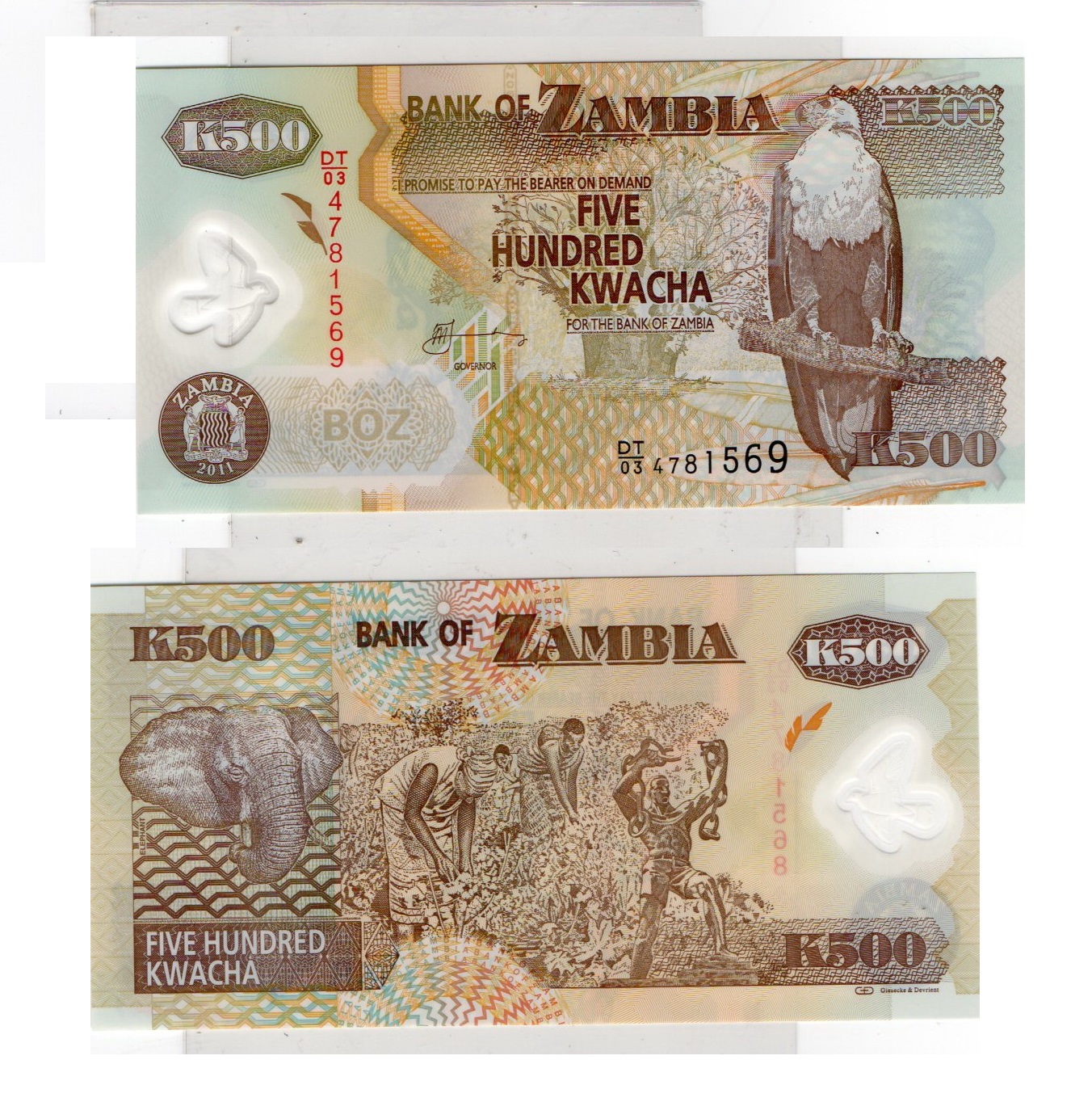 Zambia #43h-2011 500 Kwacha